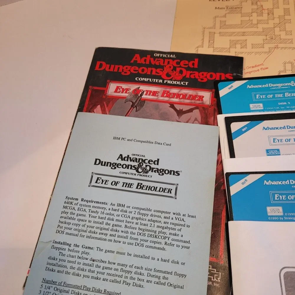 Advanced Dungeons & Dragons Eye Of The Beholder 1990 5 1/4